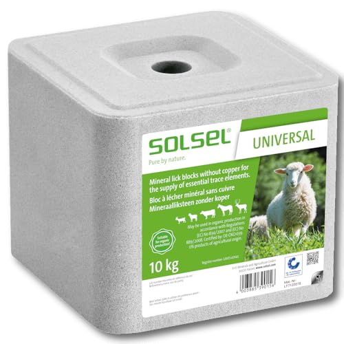 Mineralleckstein Universal 10 kg Einzelfuttermittel für Heimtiere Nutztiere von Solsel