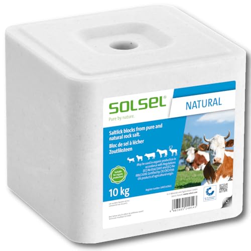 Salzleckstein 10 kg Einzelfuttermittel für Heimtiere Nutztiere von Solsel