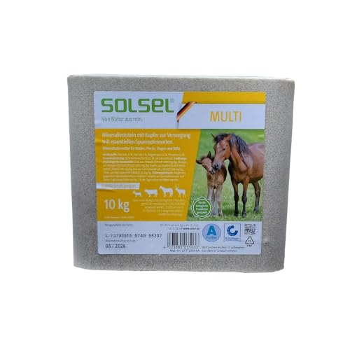 Solsel Leckstein Multi mit Kupfer 10 kg Pferde Wild Rinder Ziegen (2X 10 kg) von Solsel