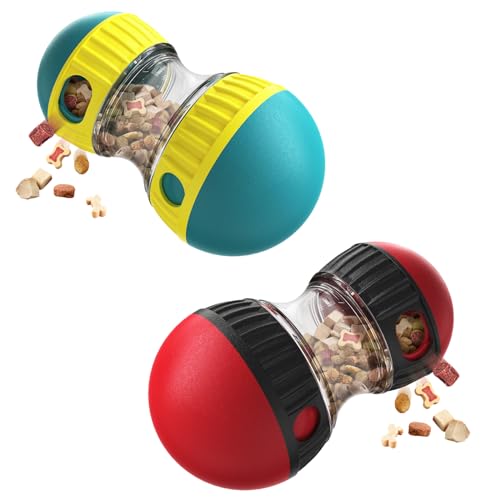 Somifa Dog Toy - Intelligent Food Ball for Dogs of and Ages - Gastrointestinal Care - Slow Feeding - Bring Interactive Fun! (Grün+Rot) von Somifa