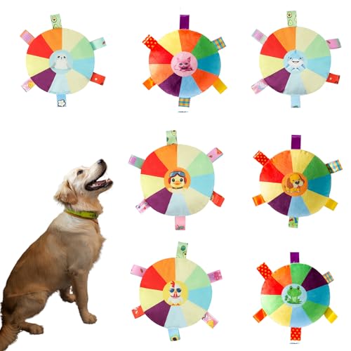 Somifa Hundespielzeug Unzerstörbar, Tauziehen Plüsch quietschendes mit Crinkle-Papier und Hundeseil, Robust Hundekauspielzeug für Welpen, kleine, mittlere, große Hunde (7 Pcs) von Somifa