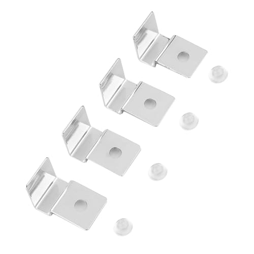 Sonew 4 Stück Edelstahl-Clip für Aquarium-Glasabdeckung, rutschfeste Aquarium-Halterung, Rostfrei und Stabil, für Aquarien (5 mm (4 Stück/Set)) von Sonew