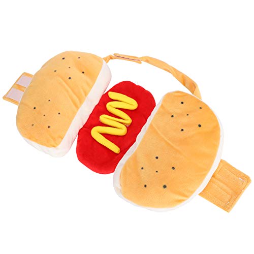 Sonew Baumwollgelbes Haustier-Hot-Dog-Kleid, Hamburger-Modellierkleidung, Warme Hundebekleidung für Verschiedene Hundegrößen, Bequemes Haustier-Outfit, Professioneller von Sonew