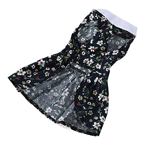 Sonew Weiches und Atmungsaktives Hundekleid, Leichte Haustierbekleidung, Elegantes Welpen-Prinzessinnenkleid mit Blumenmuster – Ideal für Frühling, Sommer, Partys, Hochzeiten, von Sonew