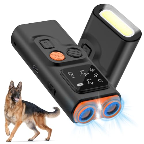 Songsier Antibell für Hunde, Ultraschall Anti Bell Gerät Hunde, Handheld Anti Bellen Gerät Antibell für Hunde, Hunde Bell-Abschreckungsgerät, Hundetrainings Geräte Verhaltenshilfen Draußen Zuhause von Songsier