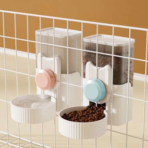 Hängender Käfig, automatischer Wasserspender für Haustiere, 1000 ml, kleiner Futternapf, Wasserflaschenspender, Haustier-Futterspender und Bewässerungs-Set für Kaninchen, Welpen, Katzen, Frettchen, von Sonhomay