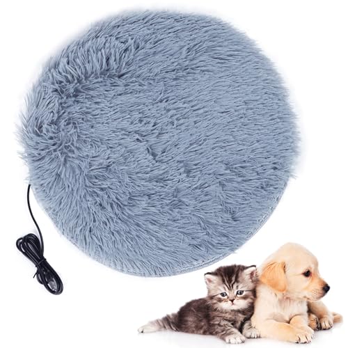 Sonhomay Haustier Heizkissen Katzenbett Kleines Hundebett Plüsch USB Ladeschnittstelle Haustier Elektrische Decke Heizkissen Matte Haustier Beheiztes Warming Pad für kleine Hunde Katzen Welpen 15. von Sonhomay