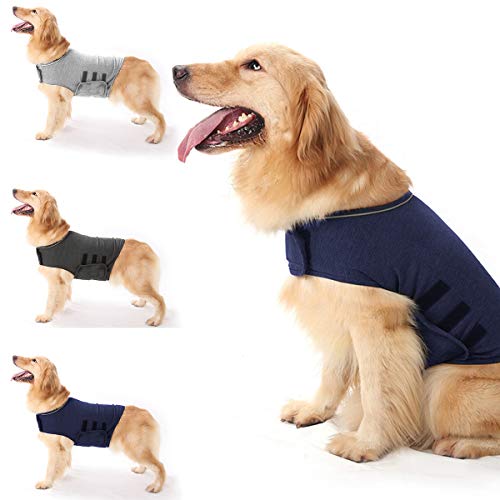 Sonhomay Hunde-Angstjacke, Entlastungsmantel, verstellbar, Donner, Hunde-Wickelweste, beruhigende Jacke für kleine und große Haustiere, Angstzustände, Stressabbau, Feuerwerk, Tierarztbesuche und von Sonhomay