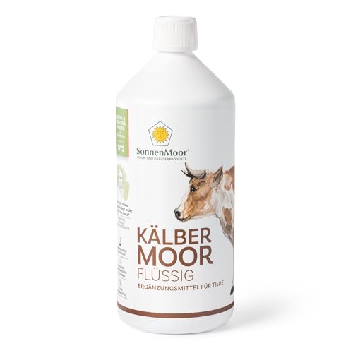 SonnenMoor Kälbermoor 1000 ml - flüssige Kräuter + Moor für Kälber, Fohlen, Rinder, Pferde, Schweine, Schafe, Ziegen und Hühner - für den Darm von SonnenMoor