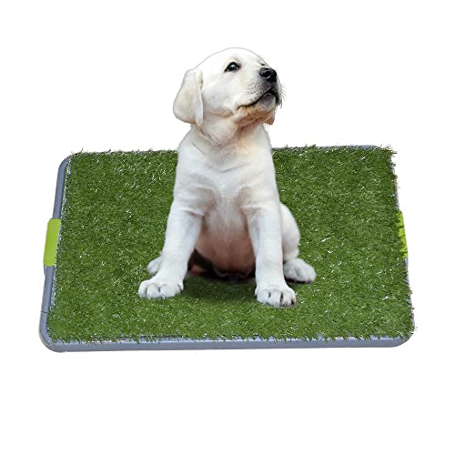 Facile Dog Potty Training - Made avec gazon synthétique - 3 systèmes stratifiés - Idéal pour les chiens coincés dans la maison toute la journée - une utilisation en intérieur. A Patch of Gazon synthétique détenus par un système de grille surélevée s'inscrit parfaitement dans le Pan Plateau. C'est comme une boîte de litière chien ou un chien pot intérieur sans l'odeur von Sonnyridge