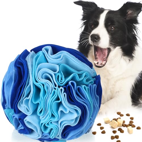 Sonwyoung Extra großer interaktiver Futterball für Hunde, 30,5 cm, Jumbo-Schnüffel-Puzzle-Spielzeug, riesiger, bunter Schnüffelball, Rasse für Hunde, Training, geistiger körperlicher Stressabbau, Blau von Sonwyoung