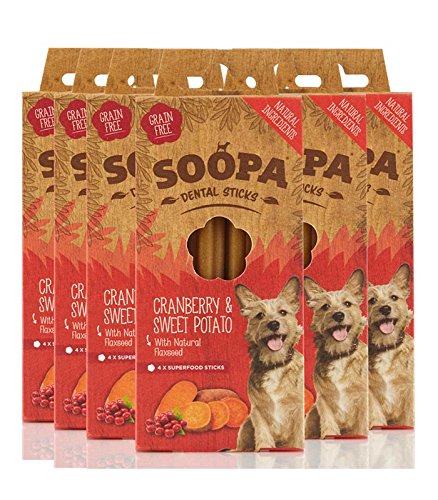 Soopa Dental Sticks Cranberry und Süßkartoffel, 6 Stück von Soopa