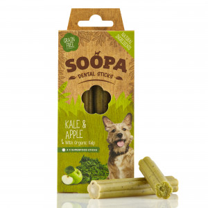 Soopa Dental Sticks mit Grünkohl & Apfel Hundesnack Pro 3 Stück von Soopa