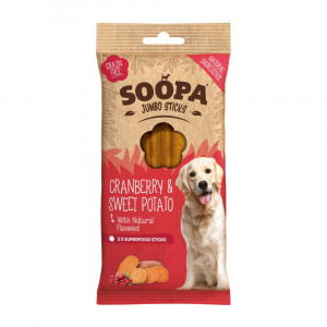 Soopa Jumbo Dental Sticks mit Cranberry & Süsskartoffel für den Hund Pro 2 Stück von Soopa