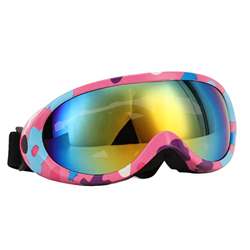 Sorandy Hundebrille, Haustier-Sonnenbrille, UV-Schutz, Große Katzenbrille, Staubschutz, Winddichte Augenbekleidung mit Verstellbarem Riemen für Motorrad (Rosa Blauer Rahmen) von Sorandy