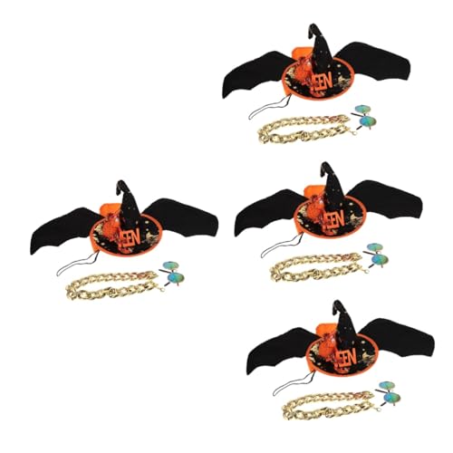 4 Sätze Halloween-Brust Hundekostüm Requisiten Haustier-Zauberer-Kostümumhang Halloween Costume Halloween kostüme Halloween-Haustierkostüm Halloween-Haustierversorgung Polyester Sosoport von Sosoport