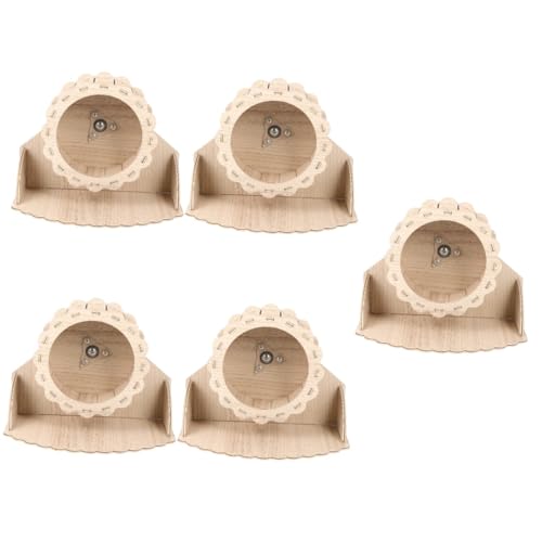 5 Sets Hamster Laufrad Spielzeug Rennmaus Übungsrad Hamster Übungsspielzeug Spielzeug Mit Bodenbasis Holz Hamsterspielzeug Geräuschloses Haustier Laufrad Hamster Laufrad Sosoport von Sosoport