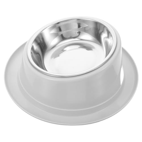 Haustiernapf edelstahlschüsseln edelstahlnapf Katzenfutter Dog Bowl kleine Hundenäpfe Hundegeschirr für mittelgroße Hunde katzennäpfe Futterautomat für Haustiere Katzennapf Grey Sosoport von Sosoport