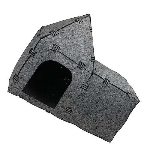 Katzennest katzenzelt cat Tent katzenbettchen katzenschlafplatz catsbests für Wohnungskatzen Katzenrätsel Wurf Kleiner Nesttunnel für Haustiere Kätzchen Tunnelhaus Filzstoff Grey Sosoport von Sosoport