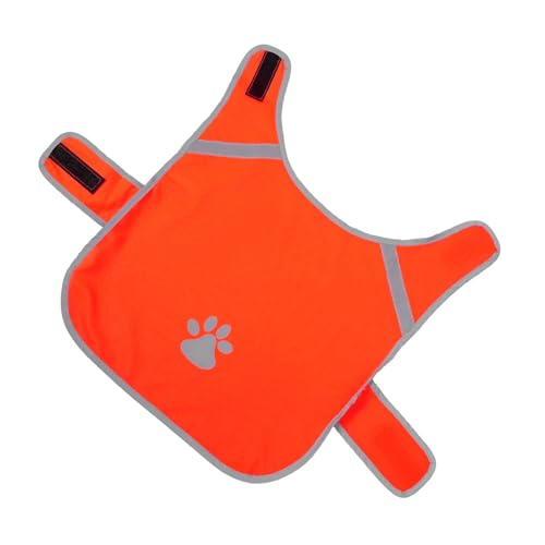 Reflektierende Weste Für Haustiere Reflektierende Sicherheitsweste Für Hunde Kojote Warmer Welpe Dackel Hund Reflektierendes Tuch Kühlweste Für Hunde Zwinger Pfote Polyester Orange Sosoport von Sosoport