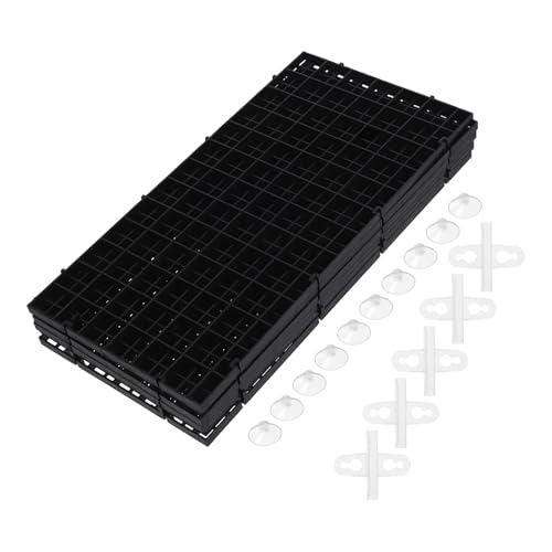 Sosoport 1 Satz Aquarium-trennset Inhaber Bodenschale Für Fischbecken Aquarientrenner Aquarieninnenfilter Tank- Aquarium Gitter Aquarium Fischbecken Schützend Anlage Netz Black Plastik von Sosoport