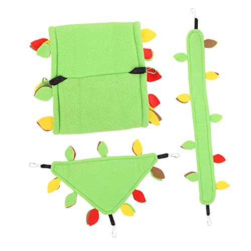 Sosoport 1 Satz Hamster-Spielzeug Meerschweinchen-Hängematte Hamster warm Hamster hängendes Versteck Hamster brücke Hamster Spielplatz Käfigspielzeug Hamsterspielzeug Polarfleece Green von Sosoport