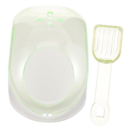 Sosoport 1 Satz Hamster Transparentes Badezimmer Haustier Badezimmer Hamsterkäfig Badezimmer Für Kleine Tiere Hamster-Sand-trockenbad Rennmaus Toilette Chinchilla Light Green Plastik von Sosoport