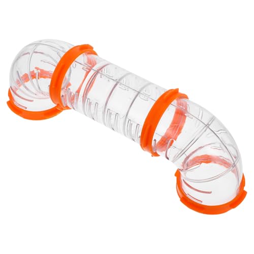 Sosoport 1 Satz Hamsterpfeife Hamster-tunnelröhre Rattenkäfig Außen Käfigtunnel Selber Bauen Hamsterkäfig DIY Tunnel Hamstertunnel Hamster-DIY-röhre Hamsterrohrverbinder Abs Orange von Sosoport