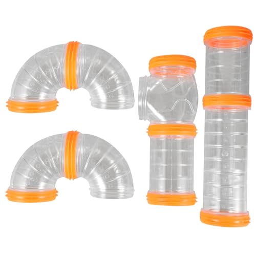 Sosoport 1 Satz Hamsterpfeifen-Set Hamster röhre Hamster Spielzeug Hamster Rohr System Hamsterkäfigrohr Guinea-Tunnel Meerschweinchen Hamsterkäfig DIY Tunnel Hamsterkäfigtunnel Plastik von Sosoport