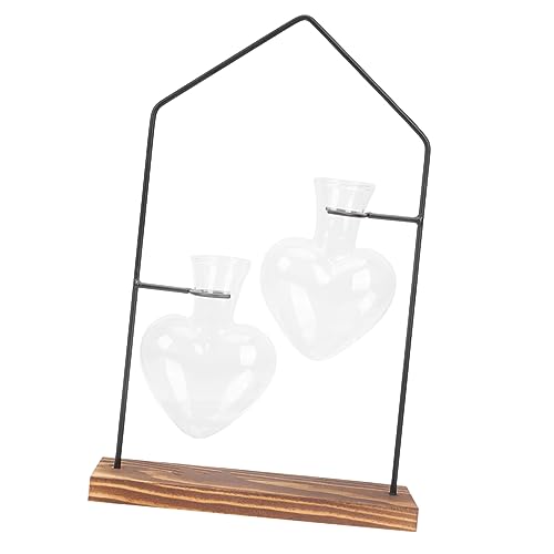 Sosoport 1 Satz Hydroponik-Ornamente aus Glas Pflanzen Eukalyptus Vasen Zylindervase wasserbepflanzung Terrarium Hydroponisches Terrarium Hydroponische Tischvase Eisen Transparent von Sosoport