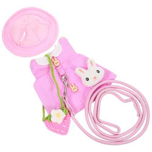 Sosoport Hase und Katze Kleidung Set und Tasche Haustier Outfit Mini Hut für Meerschweinchen Modisch von Sosoport