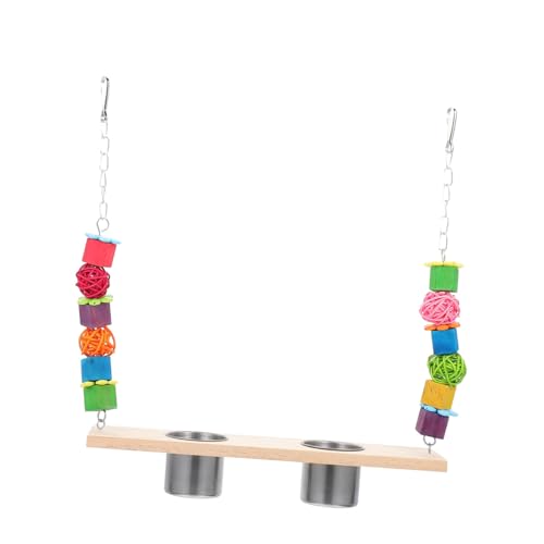 Sosoport 1satz Holzschaukel Für Papageien Multifunktionales Spielzeug Mit Futter Und Wasserschale Für Wellensittiche Und Nymphensittiche Perfektes Zubehör Für Vogelkäfige Sosoport 1satz Holzschaukel Für Papageien Multifunktionales Spielzeug Mit Futter Und Wasserschale Für Wellensittiche Und Nymphensittiche Perfektes Zubehör Für Vogelkäfige von Sosoport
