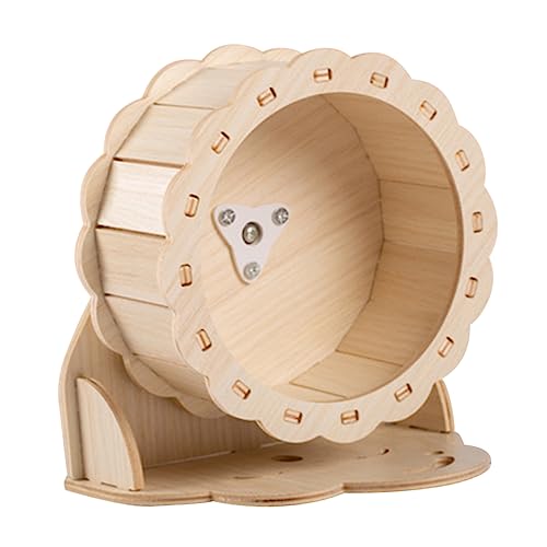 Sosoport 1 Set Holzlaufrad Holzübungsrad Spielzeug Holzrad Zubehör Rad Für Igel Chinchilla Rad Igelrad von Sosoport