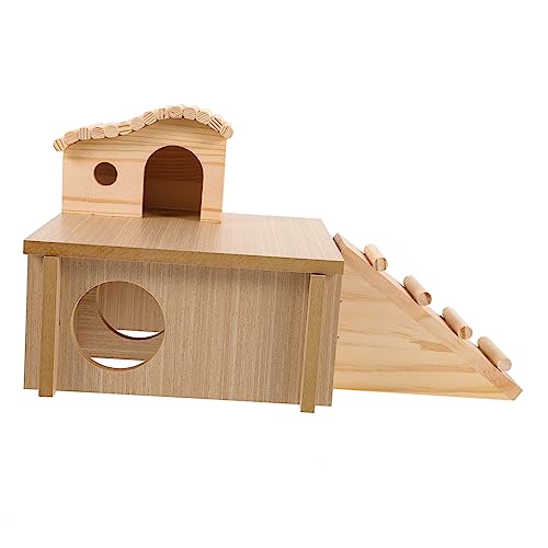 Sosoport 1 Set Plattform Versteck Nest Holz Nest Spielzeug Haustiere Trainingsleiter Kleine Haustiere Versteck Leiter Kletterspielzeug Schlafhaus Hütte von Sosoport