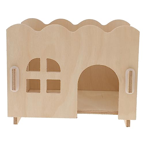 Sosoport 1pc Einfache Holz Hamster Shelter Pet Supply Weiß Hamster Käfig Hamster Shelter Spielzeug von Sosoport