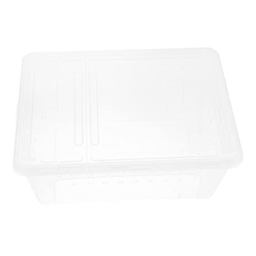 Sosoport 1 Stück Karton Aufzuchtbox Für Insekten Springspinnen-Terrarium Reptichip Ransparent Reptilienversteck Terrarienkäfigbecken Kleines Terrarium Reptilfall Transparent Plastik von Sosoport