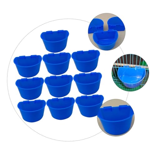 Sosoport Kunststoff Käfig Feeder 10pcs Vogel Feeder Gericht Taube Wasser Tasse Vogel Feeder Schalen Halbkreis von Sosoport