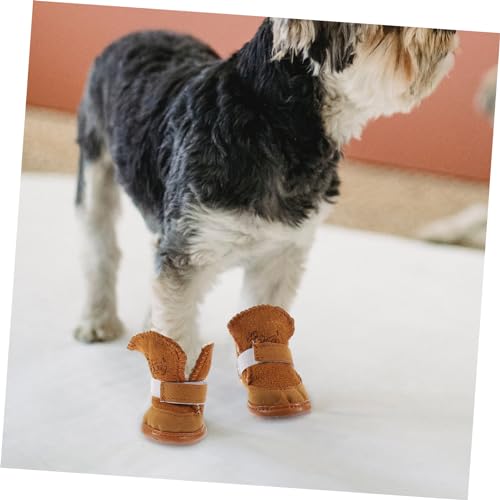 Sosoport 12 STK Stiefel Für Haustierhunde Hundestiefel Für Kleine Hunde Katze Stiefel Für Hund Winterschuhe Für Hunde Hausschuhe rutschfeste Socke Hundepfote Baumwollschuhe Haustier Hund von Sosoport