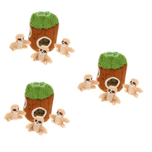 Sosoport 12 STK Haustier Spielzeug Stofftiere Hund zahnbürste Plüschtier Interactive Dog Toys Spielzeuge ausgestopftes Tier interaktives Hundeplüschspielzeug Kauspielzeug für Hunde kauen von Sosoport