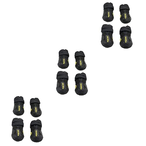 Sosoport 12 STK Schneestiefel für Haustiere Schwarze Schuhe Haustierschuhe für den Sommer hundeschuhe Winterschuhe für Hunde Stiefel für Haustierhunde Hund warme Stiefel Großer Hund von Sosoport