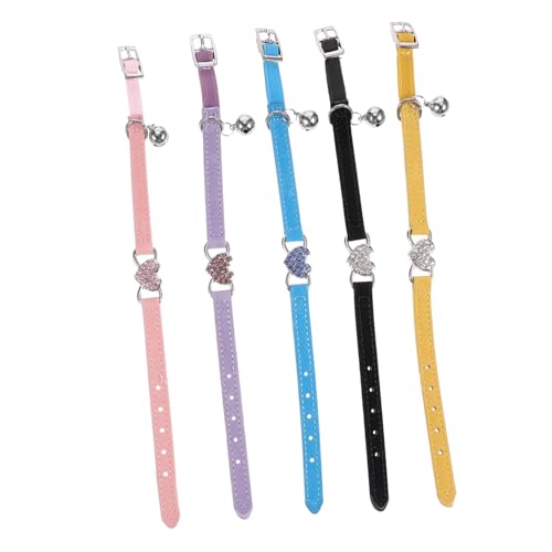 Sosoport 15 STK Haustierhalsband Hundehalsband aus Polyester Hund Glocke Halsband hundegeschenk hundezubehör Welpenhalsbänder Welpenhalsband Haustier Katzenhalsband Katze Strass Halsband von Sosoport