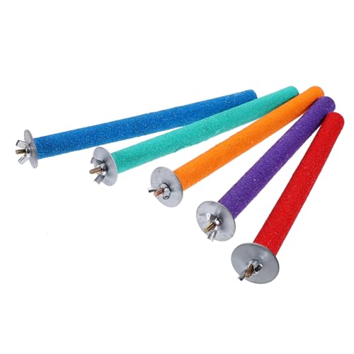 Sosoport 15 STK Parrot Frosted Standing Bar Sittich Barsch Papageienständer Spielzeug Vogelkäfig Steht vogelgitter vogelspielzeug Kletterständer für Vögel Papageienschleifstab Bambus von Sosoport