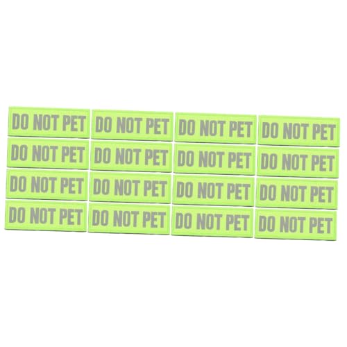 Sosoport 16 STK Dienst Hunde Nicht streicheln reflektierende Hundemarken Reflective Security Weste schmücken Hunde-Patch-Tags hundegeschirr Patch kein Kontakt Haustier Riemen von Sosoport