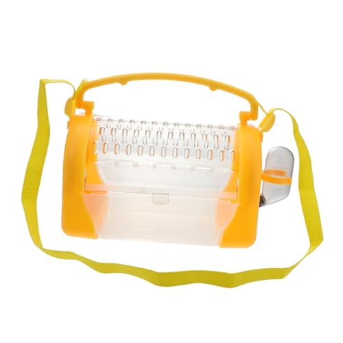 Sosoport 1PC Hamsterkäfig Tragetasche Für Haustiere Tragbare Transportbox Für Kleine Tiere Mit Verstellbarem Schultergurt Orange Farbe Zufällig von Sosoport