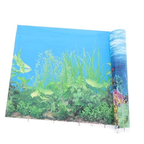 Sosoport 1Stk Aquarium Hintergrundpapier Aquarium rückwand Aquarium Poster Aquarium Dekorfolie Aquariumlicht Netz Luft UV Aufkleber Aquarium dekoratives Bild Aquarium Kulisse Dickfilmpapier von Sosoport