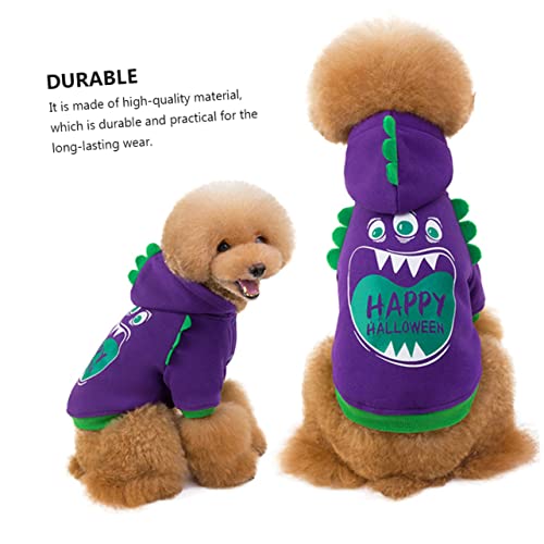 Sosoport 1Stk Halloween-Haustierkleidung Hund Halloween-Kleidung Halloween-Haustiertuch Mäntel Kleider Hunde-Halloween-Kostüm Hundekleidung Kleiner Hund Jacke mit Hut zweibeinige Kleidung von Sosoport