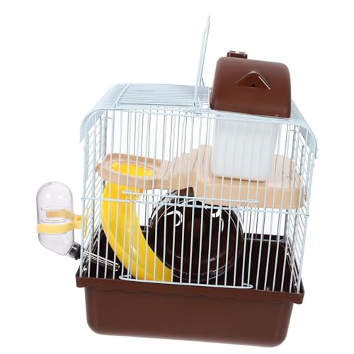 Sosoport 1Stk Haustierkäfig Hamster tragbares für kleine Haustiere hasmter Villa Hasenstall Draht Villenkäfig für kleine Haustiere Käfige nagerstall nager käfig Chinchillakäfig Brown von Sosoport