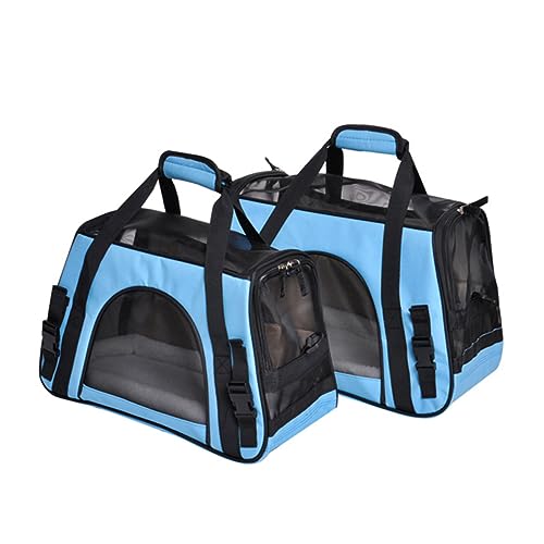 Sosoport 1Stk Katzentasche hundetragetasche Hundetasche für draußen Laufradträger für Katzen kuscheltiere aufbewahrung Kuscheltier aufbewahrung Haustierhandtasche Katzentransporter Sky-Blue von Sosoport