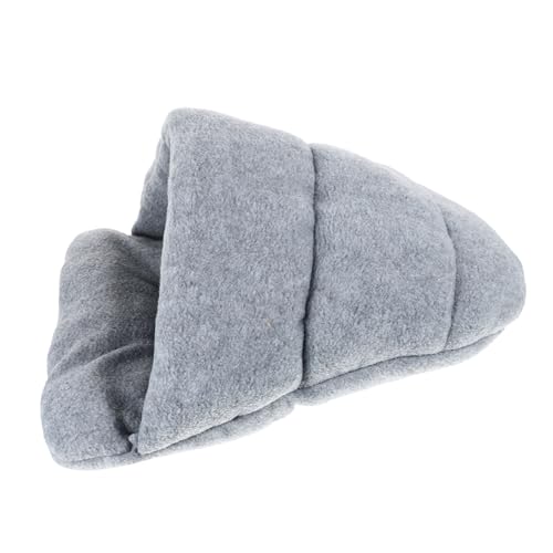 Sosoport 1Stk warmes Haustierbett menschlich Frettchen Katze hängematte Bett Hundebett Heu pet Bed haustierfeldbett Winterbett für kleine Haustiere Schlafnest für Haustiere Stoff Light Grey von Sosoport