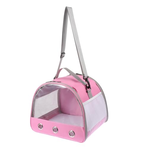 Sosoport 1stk Hamster Aus Tasche Die Tragetasche Klar Sugar Glider Tragetasche Haustiertasche Hamster Tragetasche Reisehalter Für Hamster Hamster-ausgangsbeutel Welpenkäfige Segeltuch Rosa von Sosoport